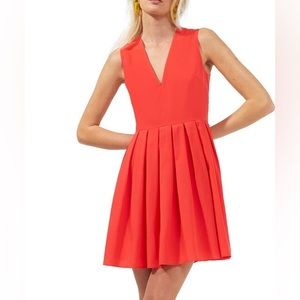 French Connection Courtney V-Neck Fit & Flare Dress